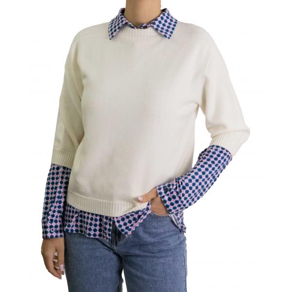 Maglioncino con manica a 3/4 in viscosa 